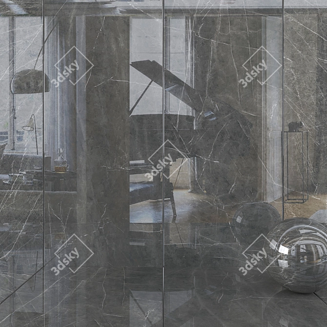 ATLAS MARVEL Grey Stone 4K Wall/Floor Tiles 3D model image 1