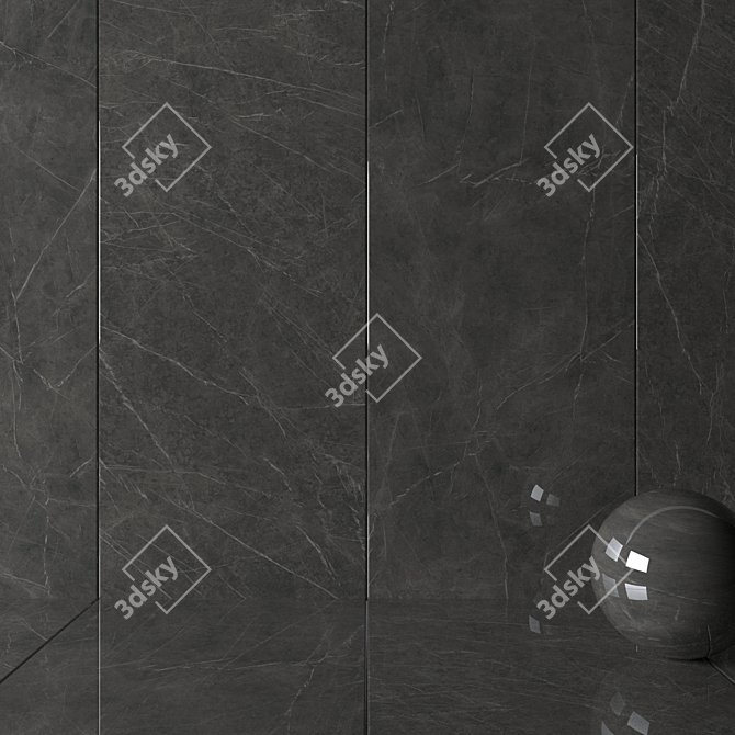 Atlas Marvel Gray Stone Wall Tiles 3D model image 2