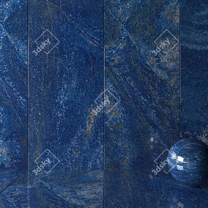 Marvel Ultramarine Wall Tiles 3D model image 2