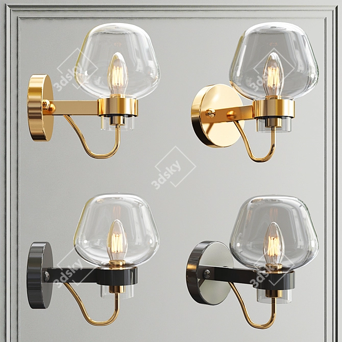 Twinkle Glass Wall Light 3D model image 1