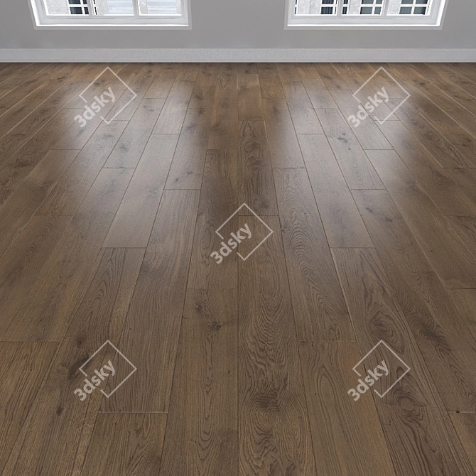 Oak Parquet: Herringbone, Linear, Chevron 3D model image 1