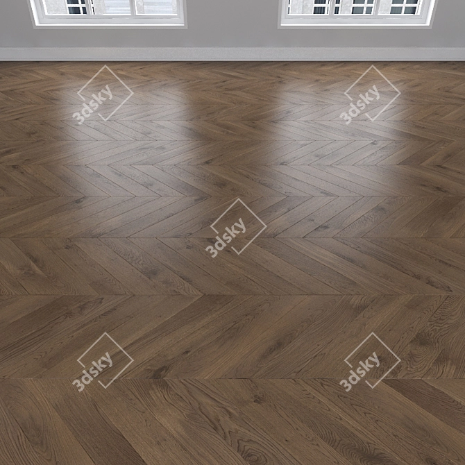 Oak Parquet: Herringbone, Linear, Chevron 3D model image 3