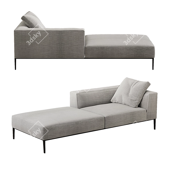 Luxurious Michel Effe Sofa: High-Quality 3D Model 3D model image 2