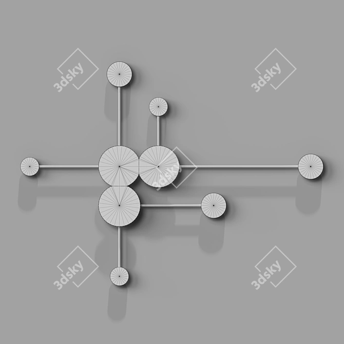 Modern Geometric Wall Lamp 3D model image 2