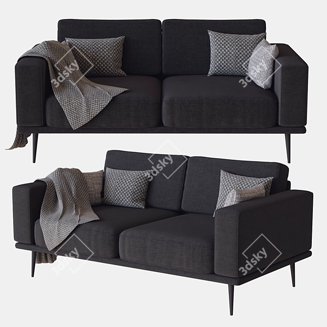 Modern 3D Carlton Sofa Model 3D model image 1