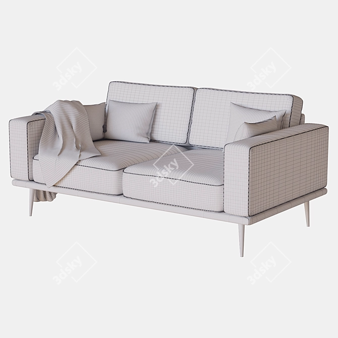 Modern 3D Carlton Sofa Model 3D model image 2