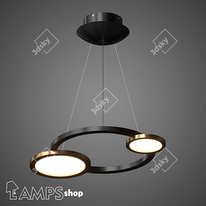 WEX Chandelier - Elegant Illumination Solution 3D model image 1