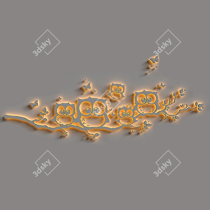 Glowing Star Kids Decor Light 3D model image 2