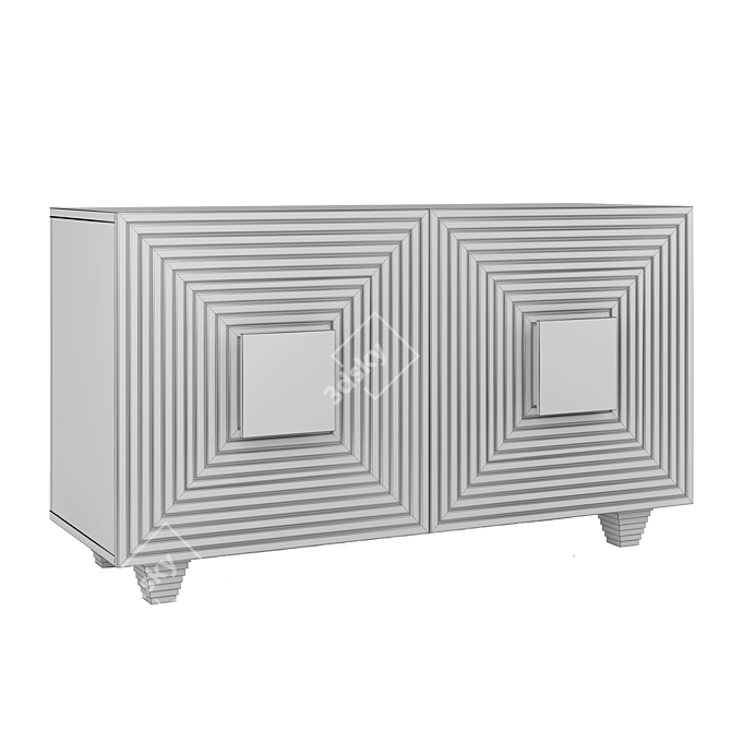 Elegant Marble-handled Dresser 3D model image 2