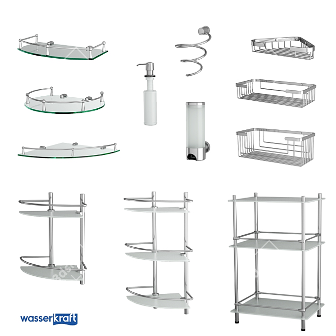 Versatile Bathroom Accessories Suite 3D model image 1