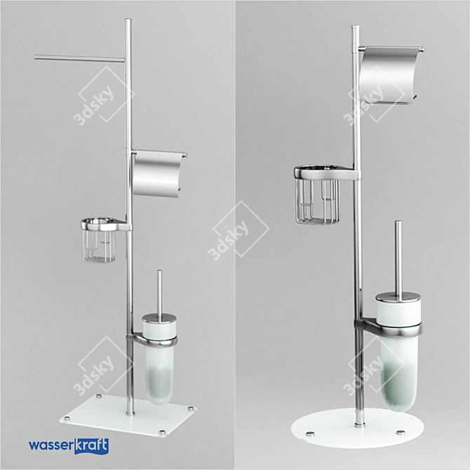 Multipurpose Toilet Rack Set 3D model image 1