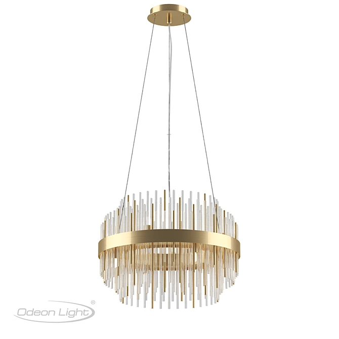 Odeon Light IDA 4639/8: Elegant Gold Chandelier 3D model image 1