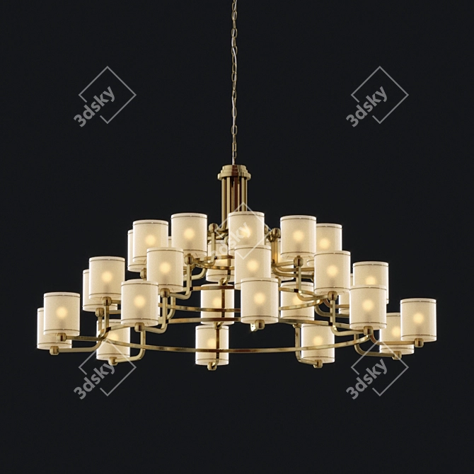 Officina Luce Maxi Idyll 30: Custom-made Chandelier 3D model image 1