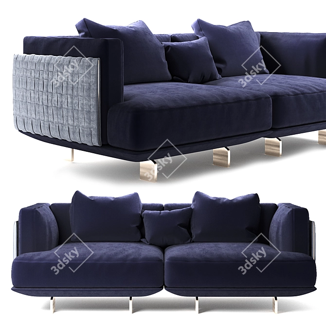 Natuzzi Campus Sofa: Modern Comfort 3D model image 1