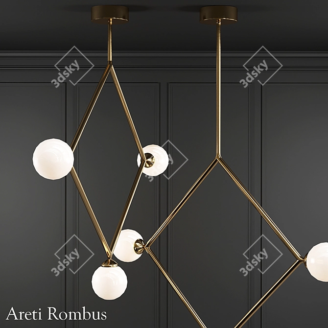 Areti Rhombus Pendant Chandelier 3D model image 1