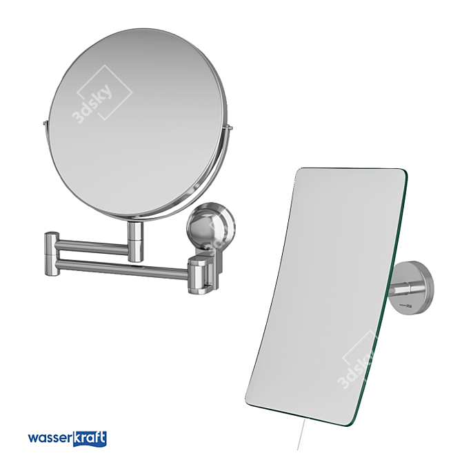 Dual-sided Magnifying Mirrors 3D model image 1