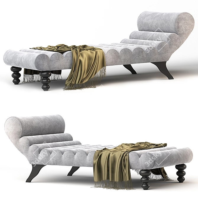 Luxury RH Chaise Arm: Unmatched Elegance 3D model image 1