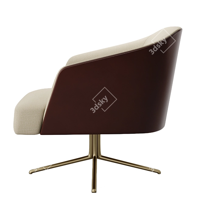 Biba Salotti TAG Armchair: Modern Comfort for Your Home 3D model image 2