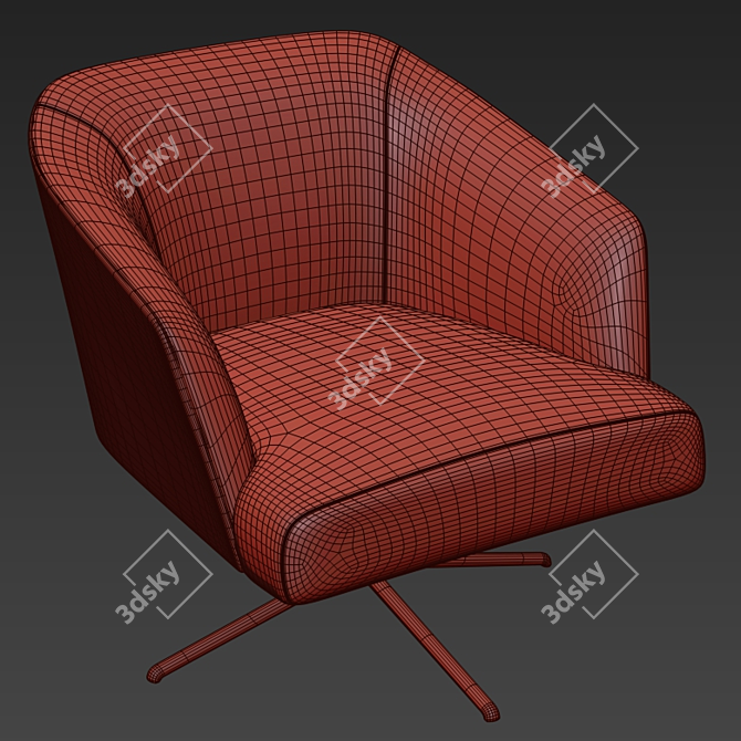 Biba Salotti TAG Armchair: Modern Comfort for Your Home 3D model image 3