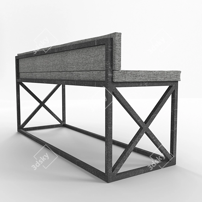 Logan Soft Bench (1400mm): Comfort and Style 3D model image 2