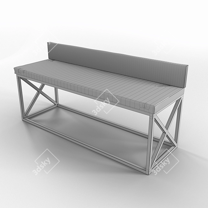 Logan Soft Bench (1400mm): Comfort and Style 3D model image 3