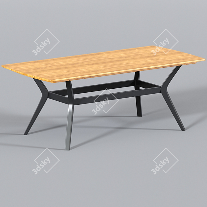 Modern Alfie Dining Set 3D model image 3