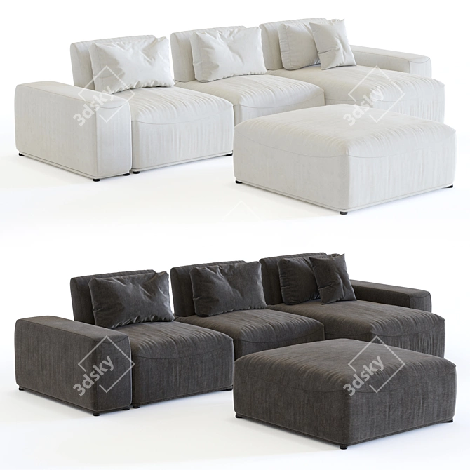 Eichholtz Mondial Lounge: Modular Luxury Sofa 3D model image 1