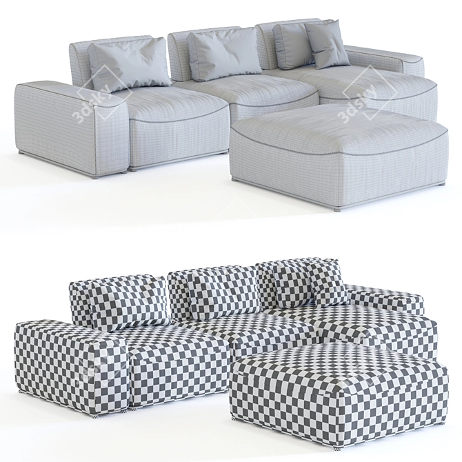 Eichholtz Mondial Lounge: Modular Luxury Sofa 3D model image 3