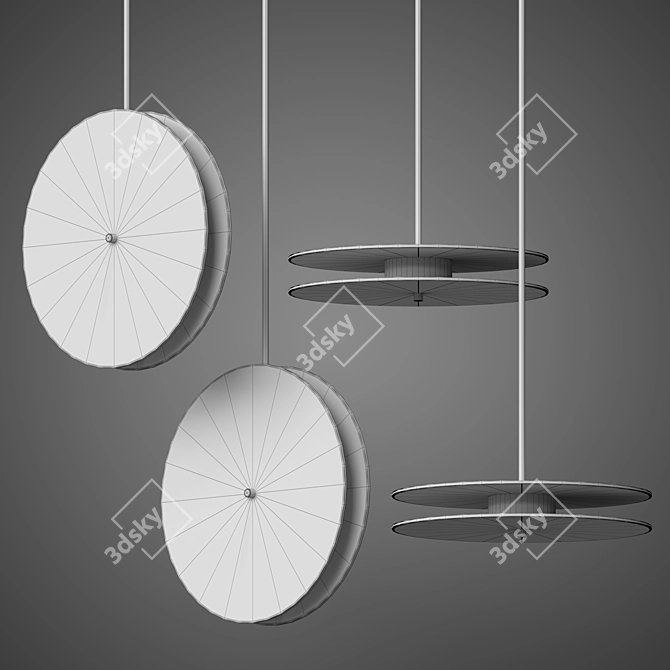 Modern UFO Chandelier - Ø 38cm 3D model image 2