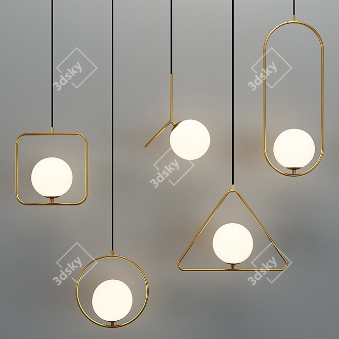 Elegant Glow: Ceiling Light_001 3D model image 1