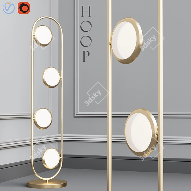 Sleek Modern Floor Lamp 3D model image 1