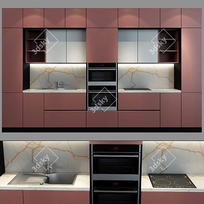 Sleek Kitchen Solution: Modernize with Modern Kitchen_014 3D model image 1