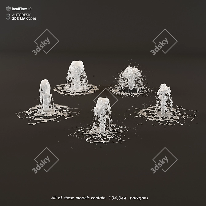 Ethereal Cascade Fountain 3D model image 1