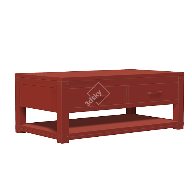 Title: High-Res Wood Table 3D model image 3