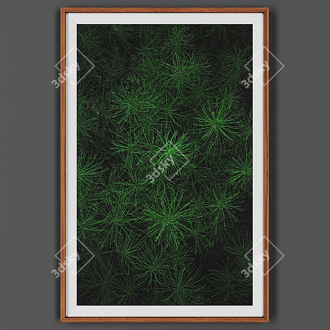 Wooden Framed Artwork 3D model image 1