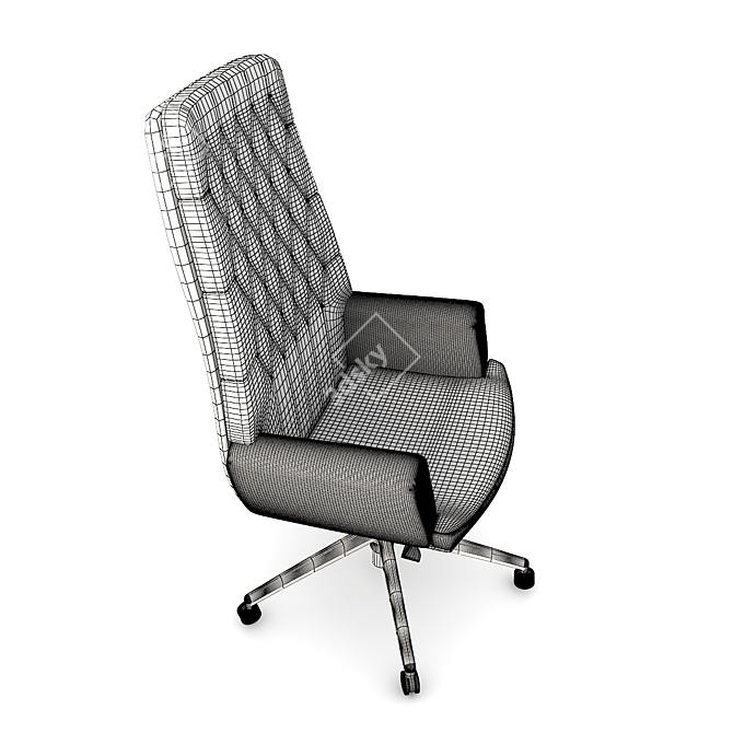 Elegant King Office Armchair | Stylish Design & Comfort 3D model image 3