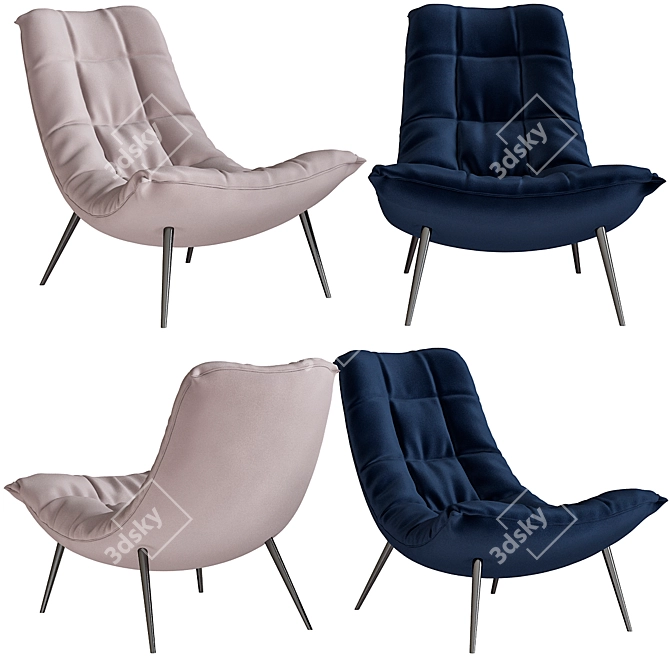 Lulea Armchairs: Stylish Comfort for Your Home 3D model image 1