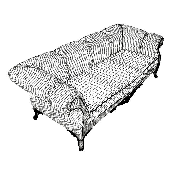 Modern Caprise Sofa with Texture & Vray Render - Designer Furniture 3D model image 3