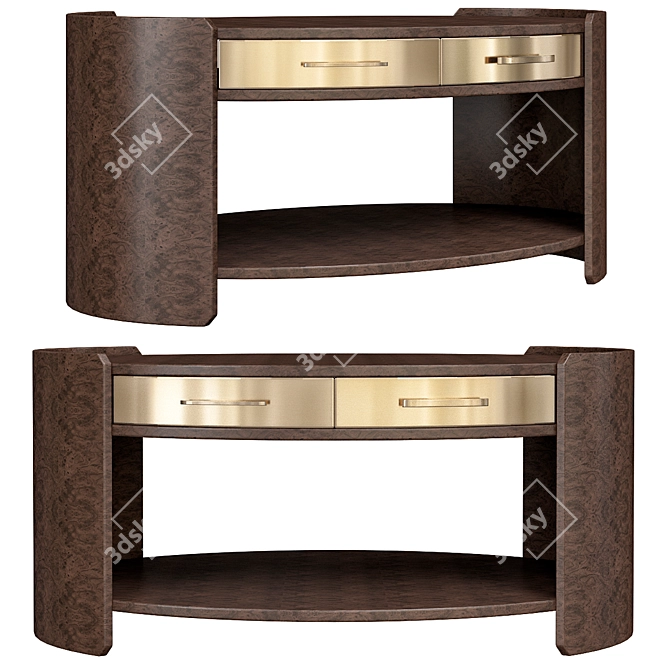 Metropolitan Masculine Modern Desk 3D model image 1