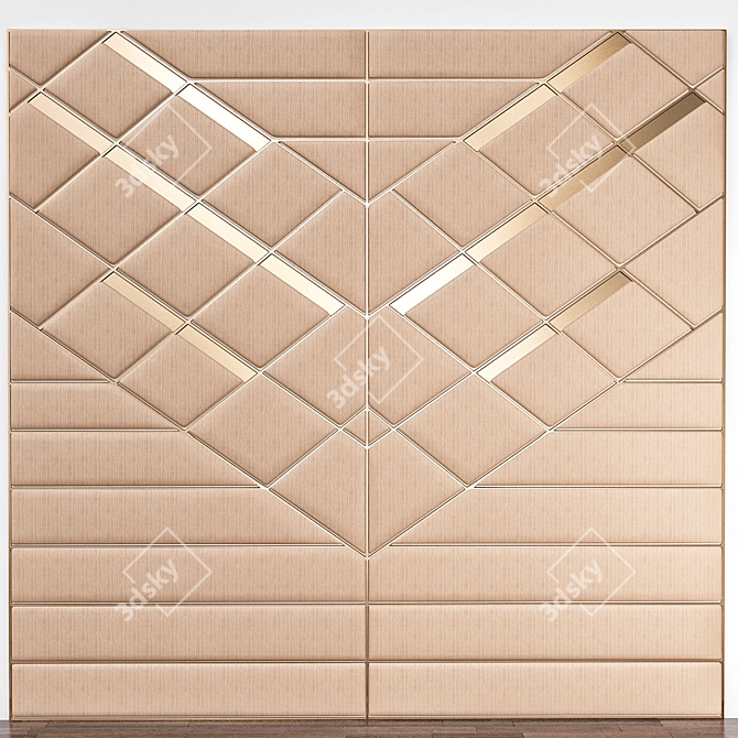 SleekWave 3D Wall Panel 3D model image 1