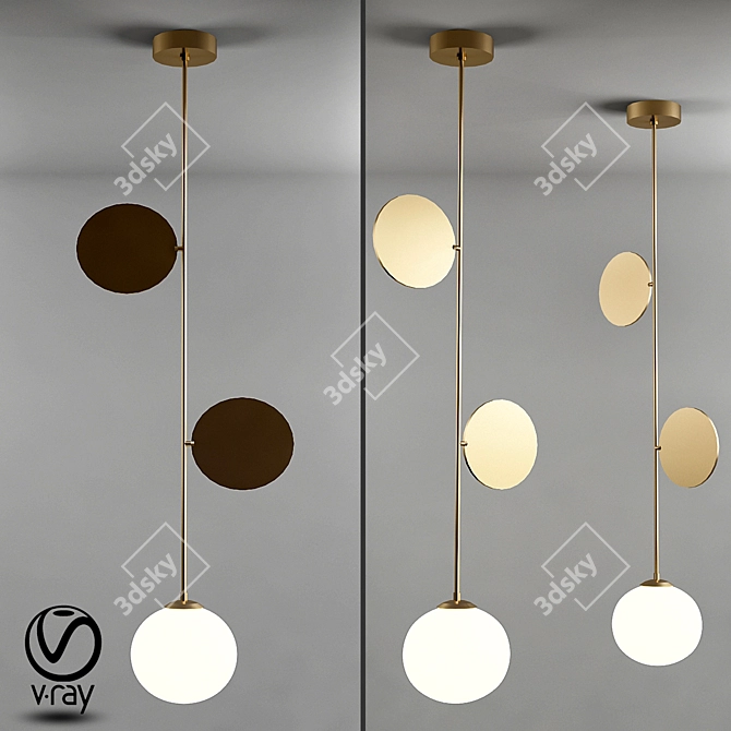 Gorgeous Areti Plates Pendant 3D model image 1