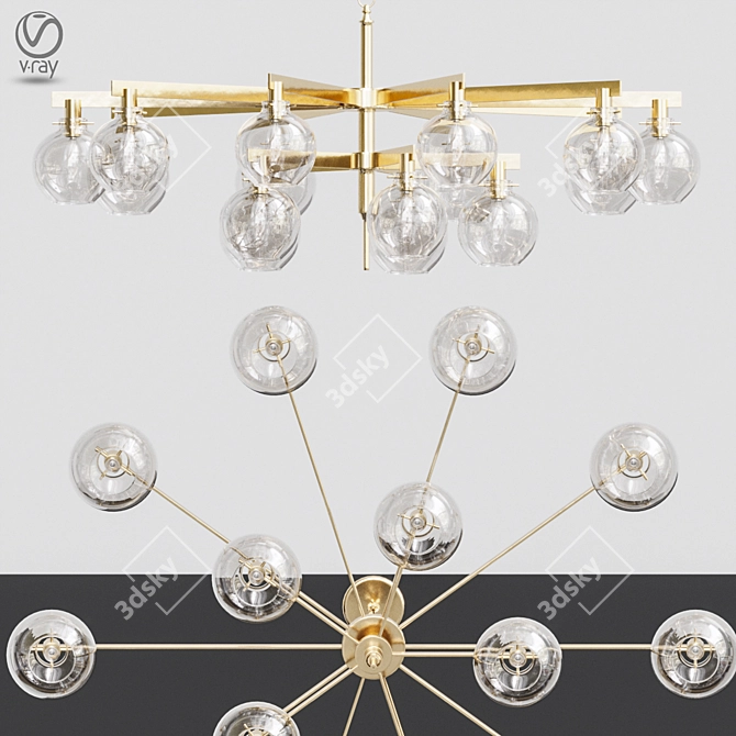 Carmella Globe Pendant: Elegant, Modern Lighting 3D model image 1