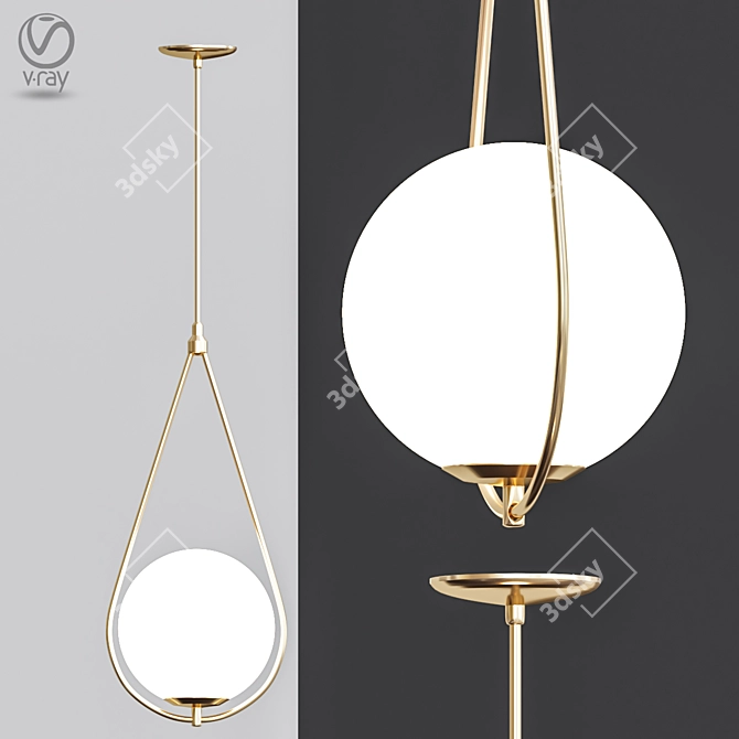 Corda Pendant Chandelier 3D model image 1