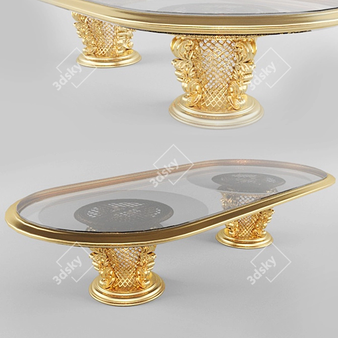 Modern Cappelletti Dining Table 3D model image 1