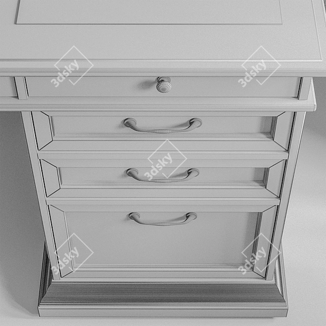 Mirandola Writing Desk: Custom Size, Italian Craftsmanship! 3D model image 3