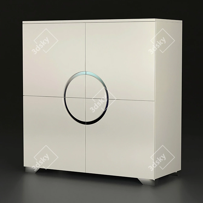 Modern White Sideboard DUPEN W-744 3D model image 1