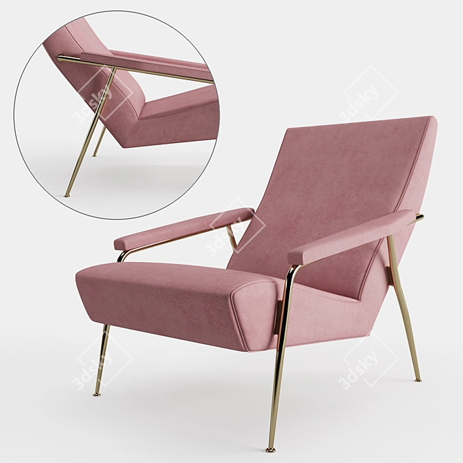 Gio Ponti's Timeless Armchair 3D model image 1