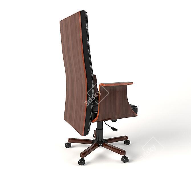 Modern Office Arm Chair with Textured Finish 3D model image 2