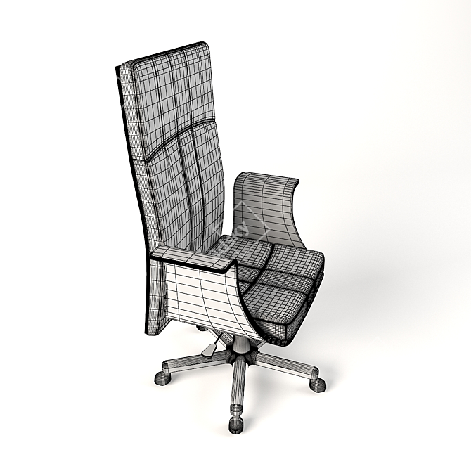 Modern Office Arm Chair with Textured Finish 3D model image 3