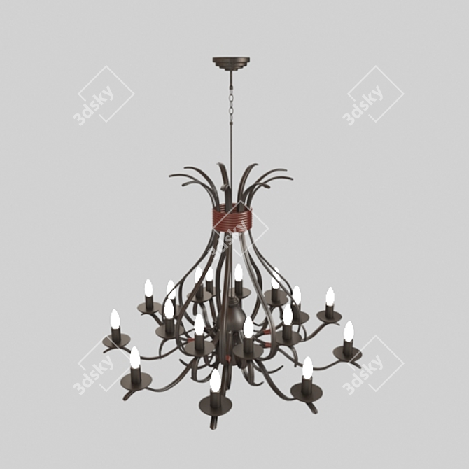 Industrial Loft Pendant Lamp 3D model image 2